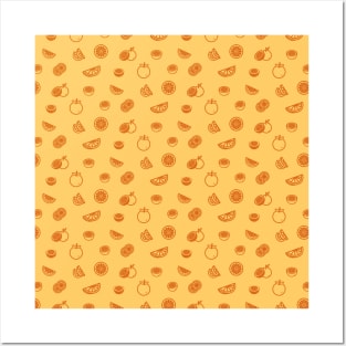 Orange, Fruit, Light, Seamless, Citrus, Lemon, Gift Posters and Art